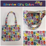 Medium Tote Bag - Multi Coloured Cats